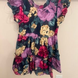 Janie and Jack Floral Dress with Ruffle Detail
